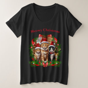 Camisetas de Navidad gatos animales lindos