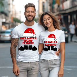 Camisetas de Navidades cómicos para parejas