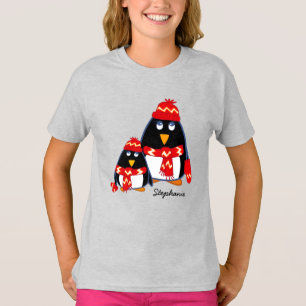 Camisetas de Navidades de pequeños pingüinos Perso