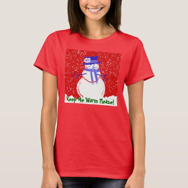 CAMISETAS DE NAVIDADES DIVERTIDOS - MANTENGAMOS CÁ (Anverso)