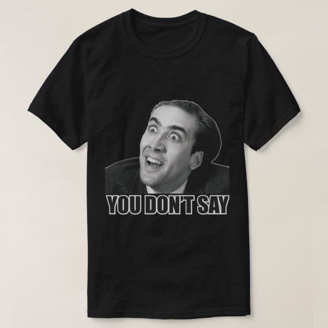 Camisetas de Nicolas Cage Meme (Diseño del anverso)