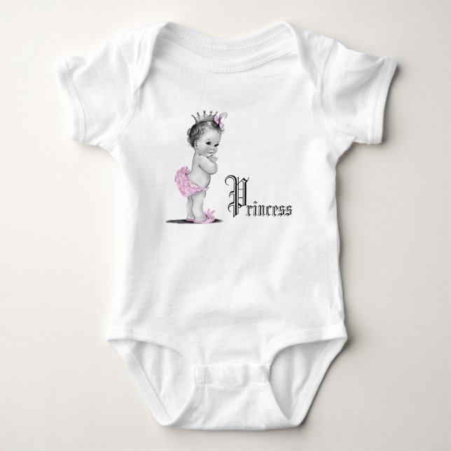 Camisetas de niña princesa rosa adorable (Anverso)