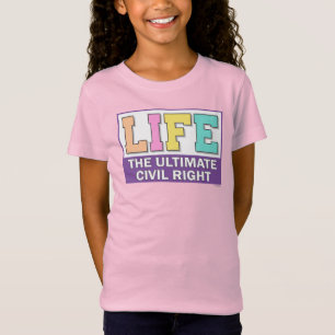 Camisetas de niñas con un diseño pastel.