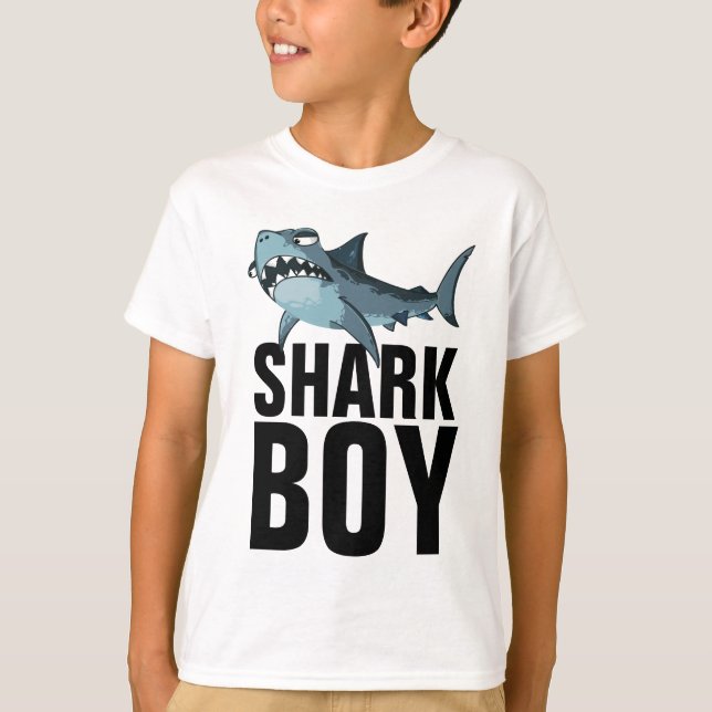CAMISETAS DE NIÑOS, CHICO DE TIBURÓN (Anverso)