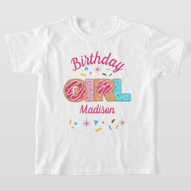 Camisetas de niños de cumpleaños Donut (Distribución)