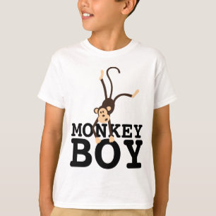 CAMISETAS DE NIÑOS DIVERTIDOS, NIÑO MONKEY