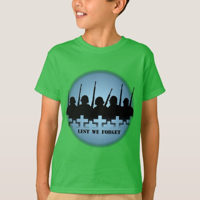 Camisetas de niños soldados caídos para no olvidar (Anverso)