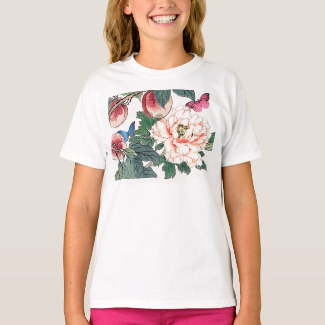 CAMISETAS DE NOMBRE PERSONALIZADO PARA CHICAS FLOR (Anverso)