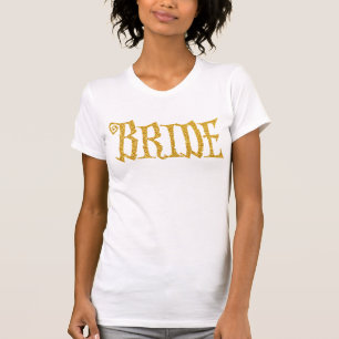 Camisetas De Novia De Oro Para La Fiesta De Hallow