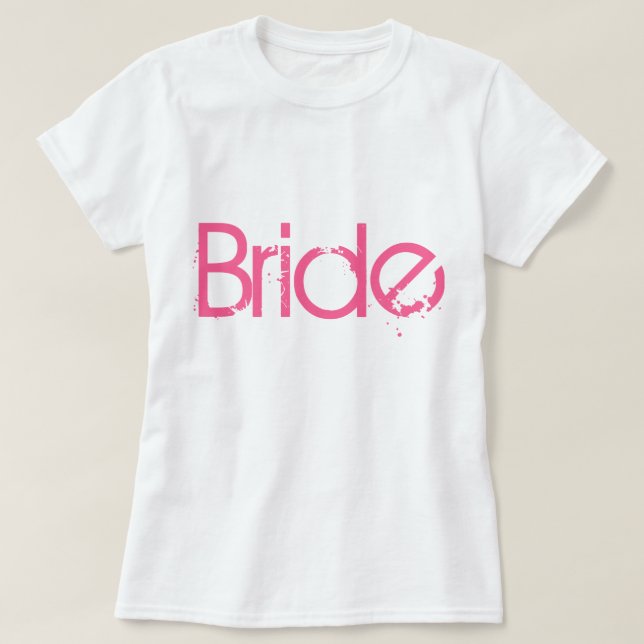 Camisetas de novia de tipo rosado con problemas ca (Diseño del anverso)