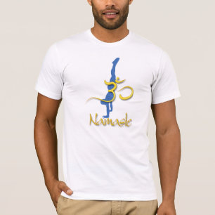Camisetas de om namaste de handstand de postura de