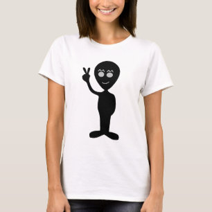 CAMISETAS DE OVO DE LA SEGURIDAD DE PAZ DE ALIEN