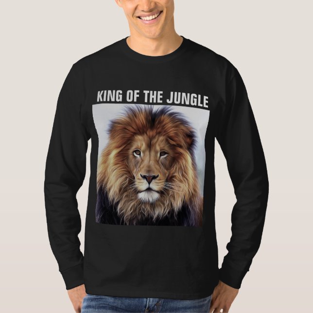 CAMISETAS DE PADRE, REY DEL LEÓN DE JUNGLE (Anverso)