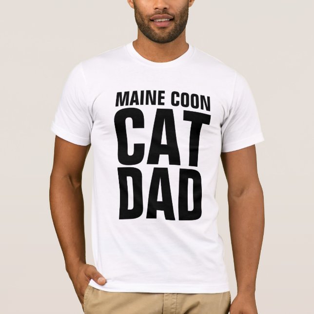 Camisetas de PAPÁ de gato MAINE COON (Anverso)