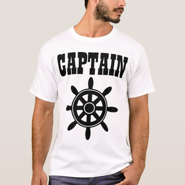 Camisetas de papá del CAPITÁN del barco (Anverso)