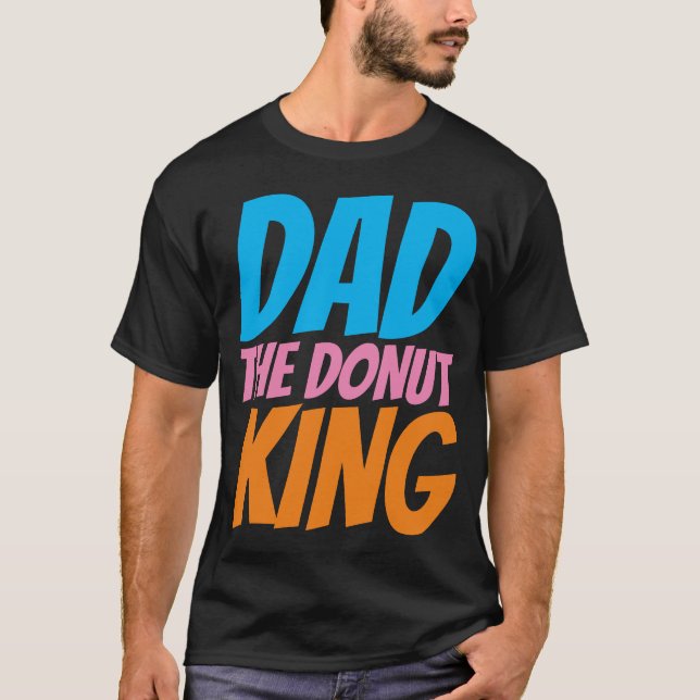 CAMISETAS DE PAPÁ DIVERTIDAS, REY DE DONUT (Anverso)