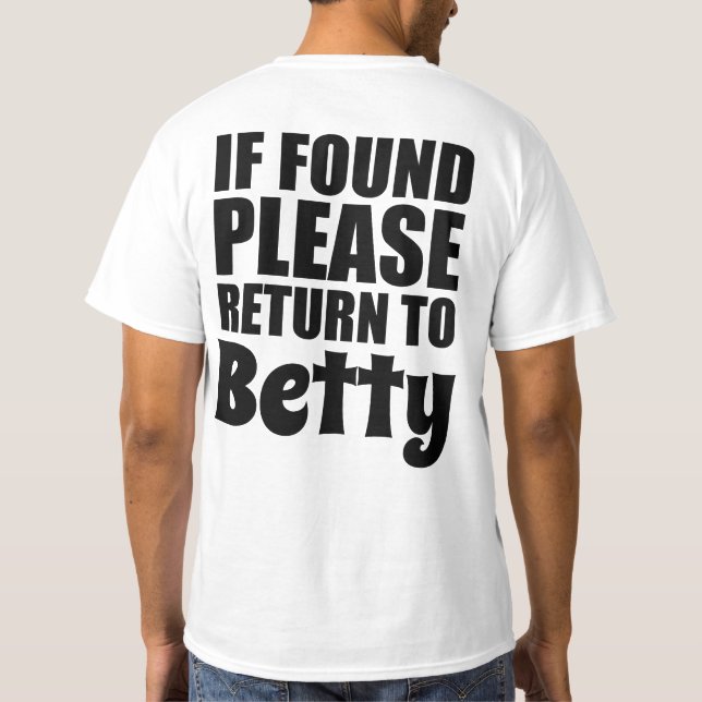 Camisetas de parejas divertidas personalizadas (Reverso)