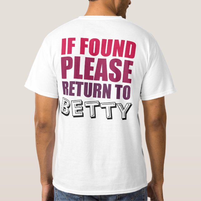 Camisetas de parejas divertidas personalizadas (Reverso)