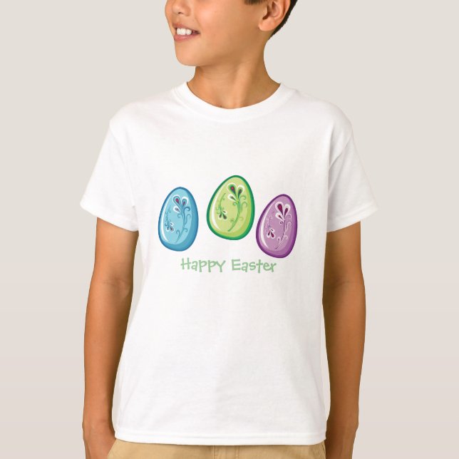 Camisetas de Pascua de Niños Huevos (Anverso)