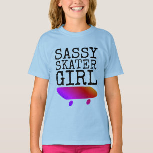 Camisetas de patinaje de chica descarada