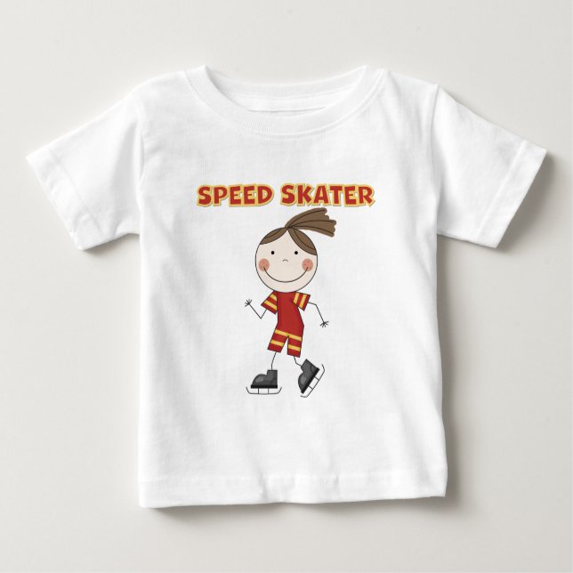 Camisetas de patinaje rápido y regalos para chicas (Anverso)