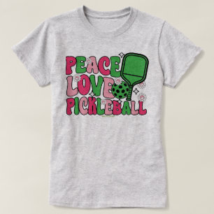 Camisetas de Paz Amor Pickleball para Mujeres Juga