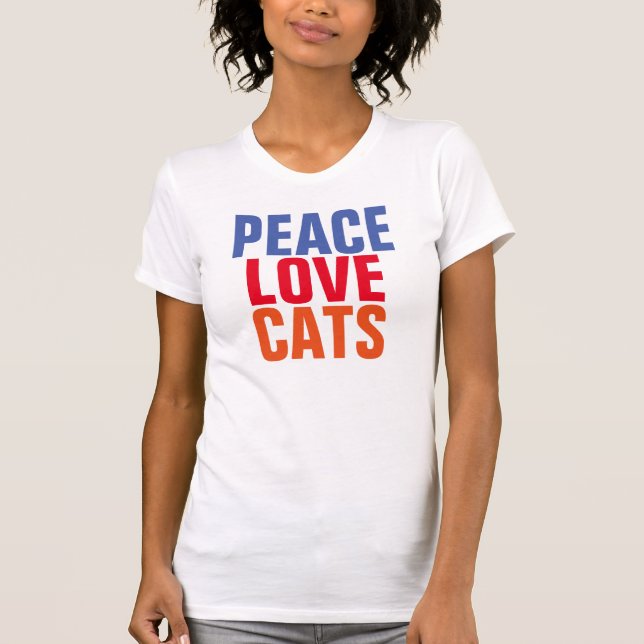 Camisetas de PEACE LOVE CATS (Anverso)