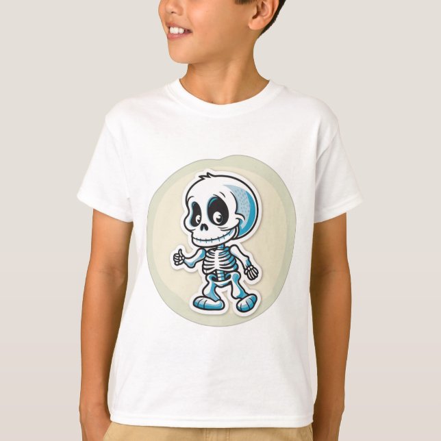 Camisetas de Pegatina de esqueleto Personalizado d (Anverso)