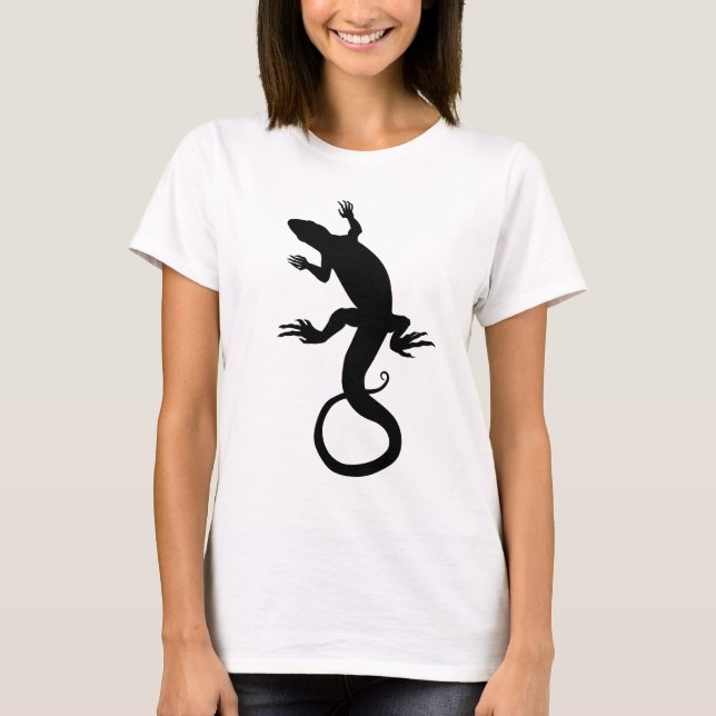Camisetas de peluche para mujeres Reptiles Art Lad (Anverso)