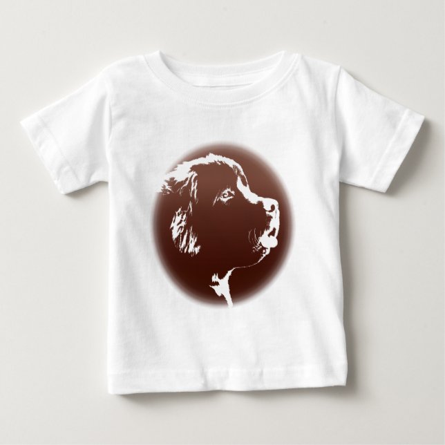 Camisetas de perros de bebé de Terranova (Anverso)