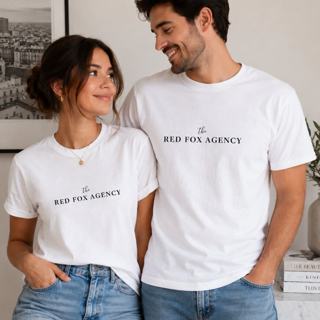 Camisetas de personal | Camisetas con el nombre de (Custom business name T-shirts for staff uniforms, team apparel, and branded workwear.)