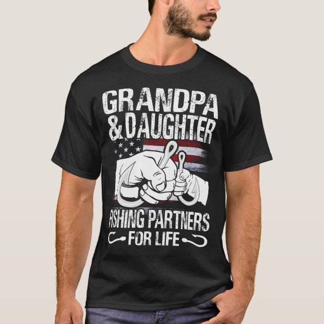 CAMISETAS de pesca de GRANDPA y DAUGHTER (Anverso)