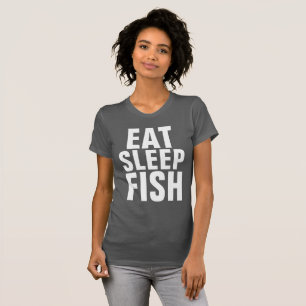 Camisetas de pesca divertidas comen PESCADO DURO