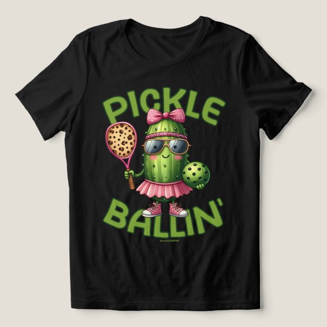 Camisetas de Pickle Ballin para el equipo de pelot (Diseño delantero )