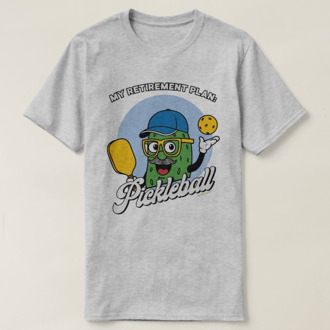 Camisetas de Pickleball para Hombres Plan de Jubil (Diseño del anverso)