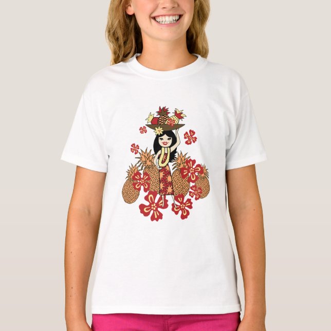 Camisetas de Pineapple Luau Chica (Anverso)