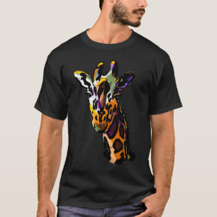 Camisetas de pintura de acuarela de Giraffe