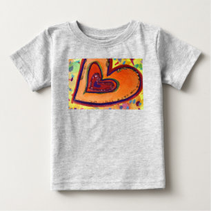 Camisetas de Pintura de Arte de Corazones Felices