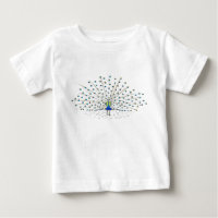 Camisetas de pintura de pájaros de pavo real para 