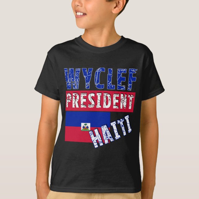 Camisetas de presidente Haití de WYCLEF, tazas, (Anverso)