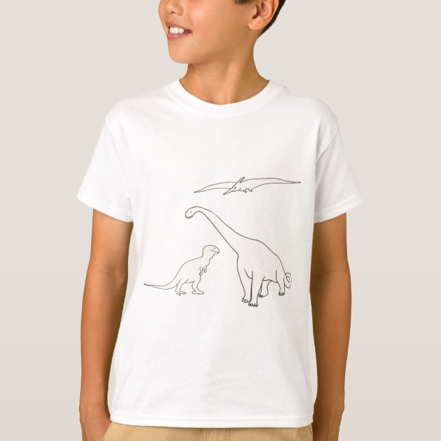 Camisetas de Pteranodon, Tyrannosaurus, Brontosaur (Anverso)