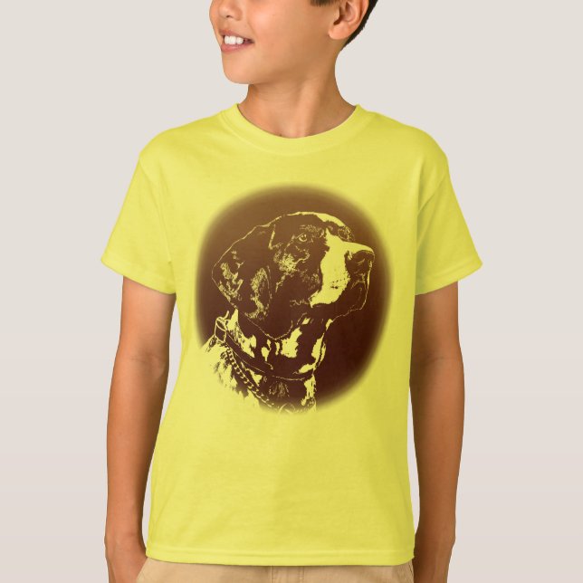 Camisetas de punteros niños con camisetas de perro (Anverso)