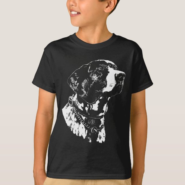 Camisetas de punteros niños con camisetas de perro (Anverso)
