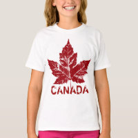 Camisetas de recuerdo de camisetas de Canadá chica