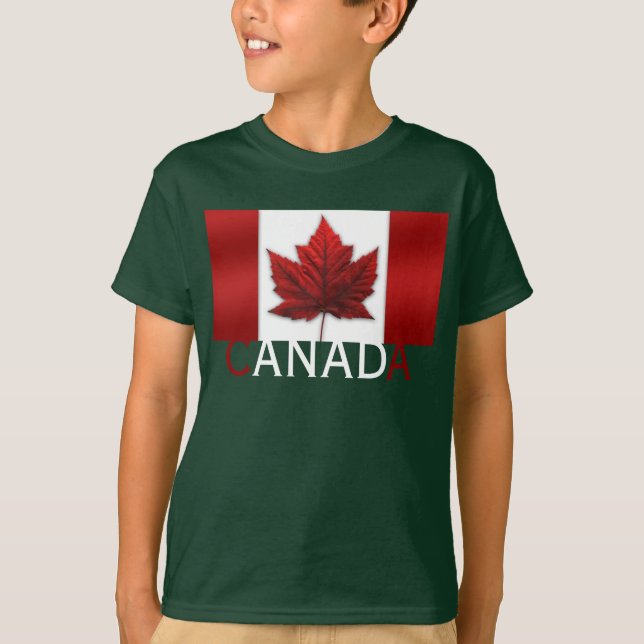 Camisetas de recuerdo para Canadá de niños con ban (Anverso)