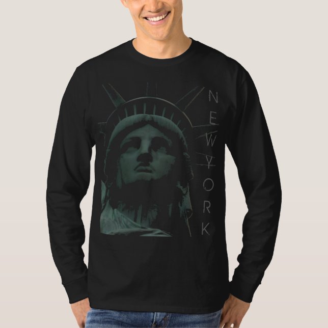 Camisetas de recuerdos de New York de la Estatua d (Anverso)