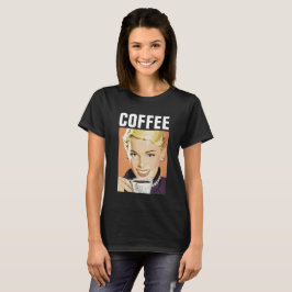 CAMISETAS DE RETRO DE CHICA DE CAFÉ