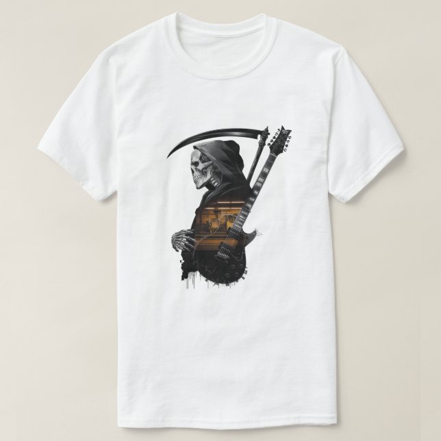 Camisetas de rock and cráneo (Diseño del anverso)