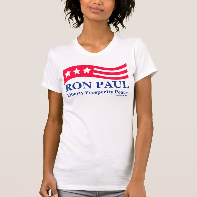 Camisetas de Ron Paul Red White y Blue Americana (Anverso)