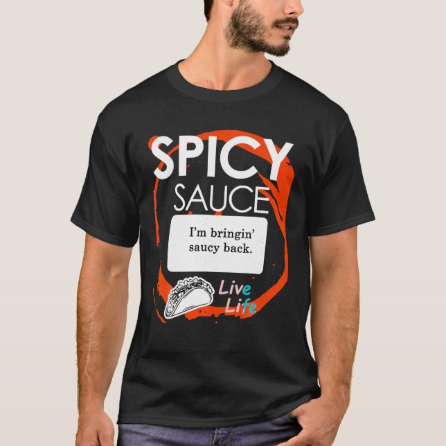 Camisetas de salsa de taco, disfraces de Halloween (Anverso)